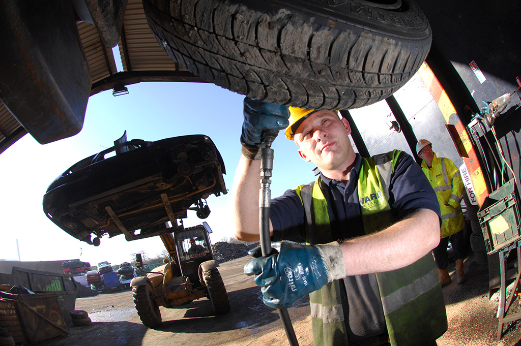 Ward apprentice working on a vehicle